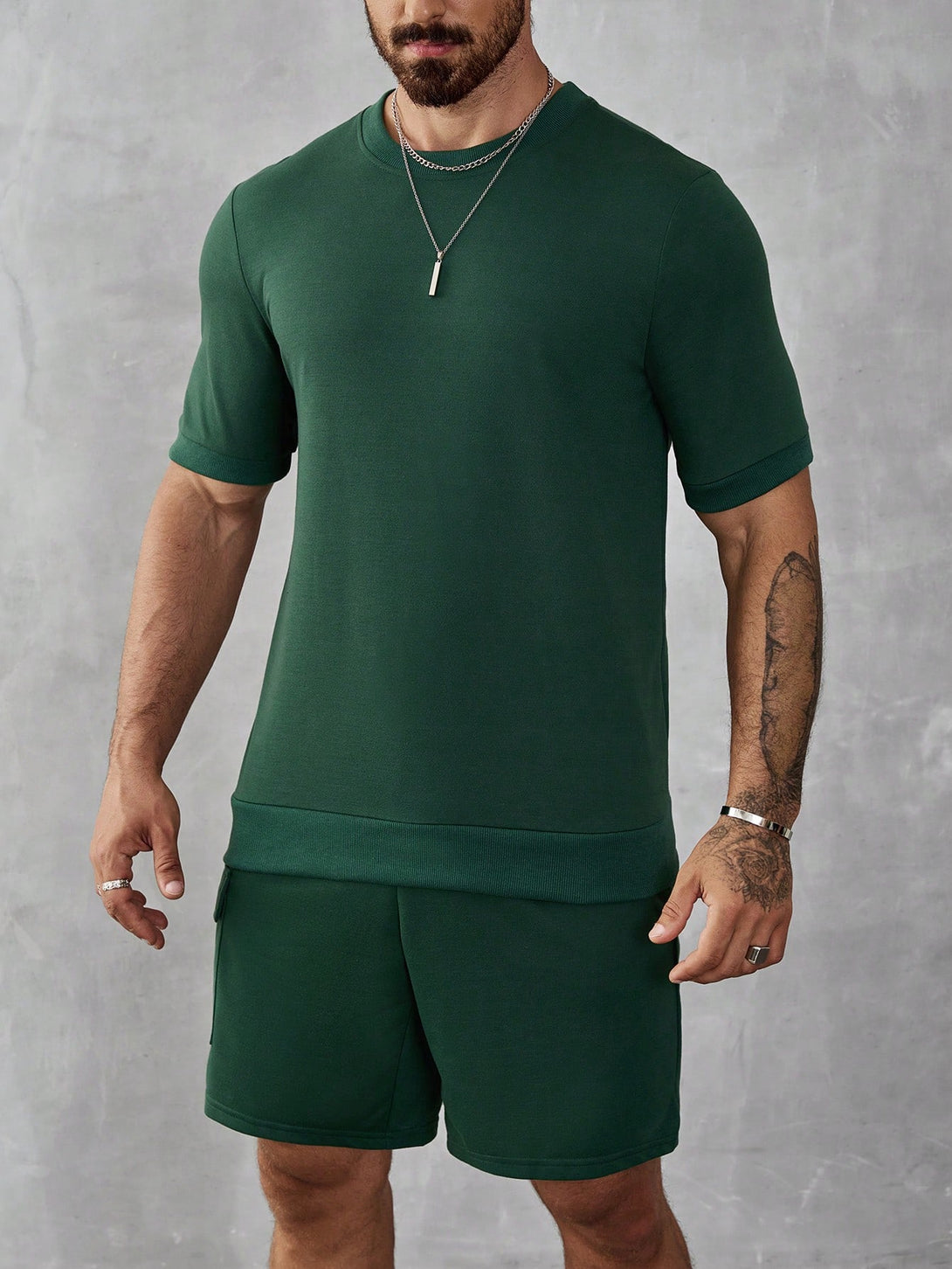 Hombres, Ropa de hombre, Conjuntos para Hombre, Conjuntos de Camiseta para Hombre, 41040650, Verde