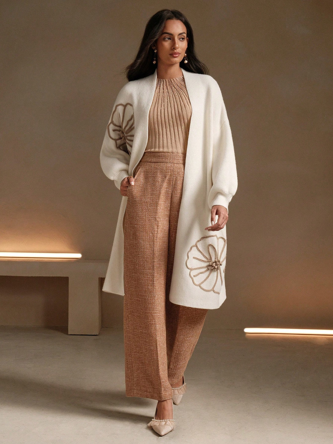 Ropa de Mujer, Tejido de Punto de Mujer, Cárdigans de Mujer, , 40885003, Albaricoque