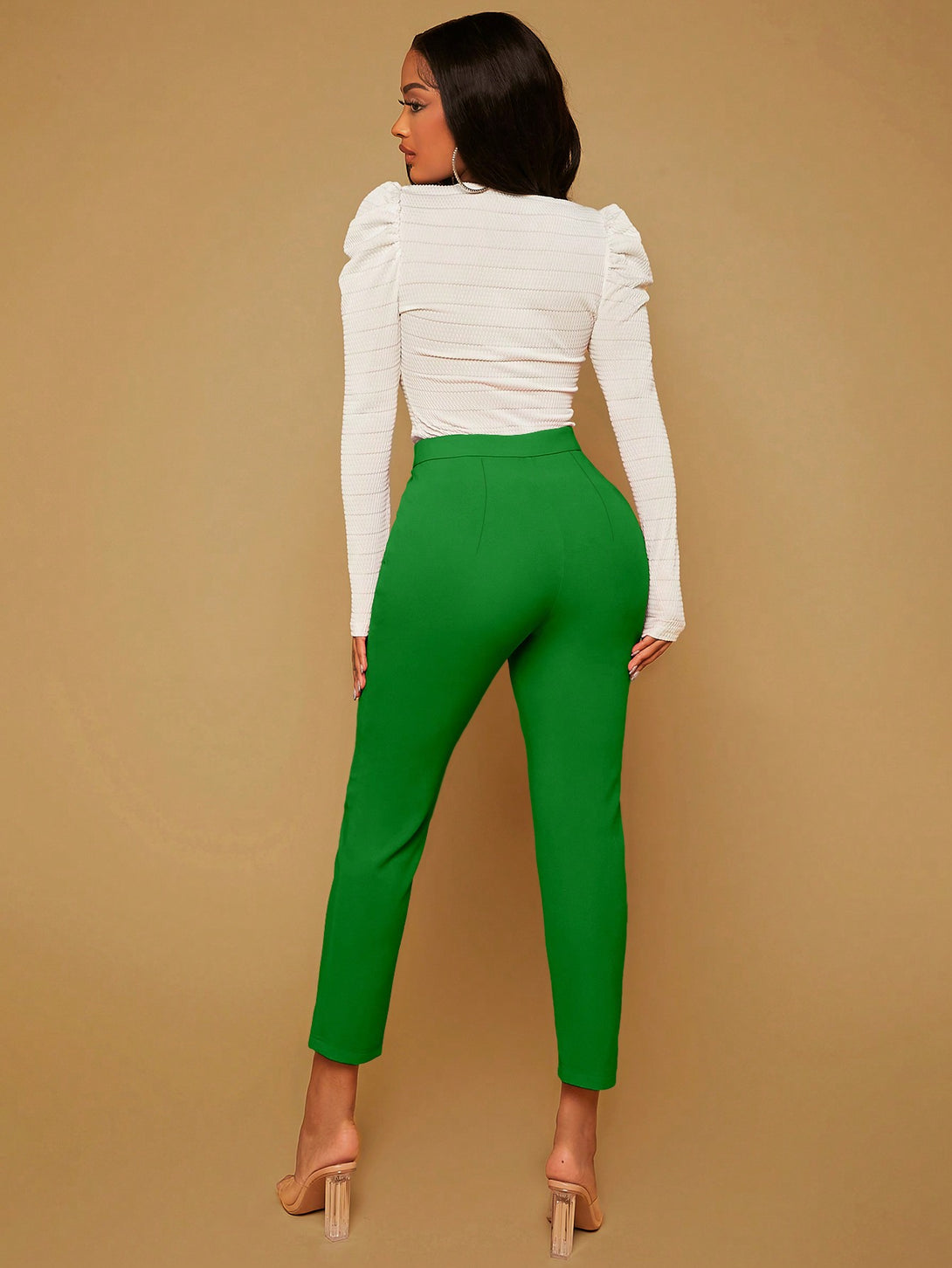 Ropa de Mujer, Ropa de Mujer, Bottoms de Mujer, Pantalones de Mujer, Colección de trajes de mujer, Verde