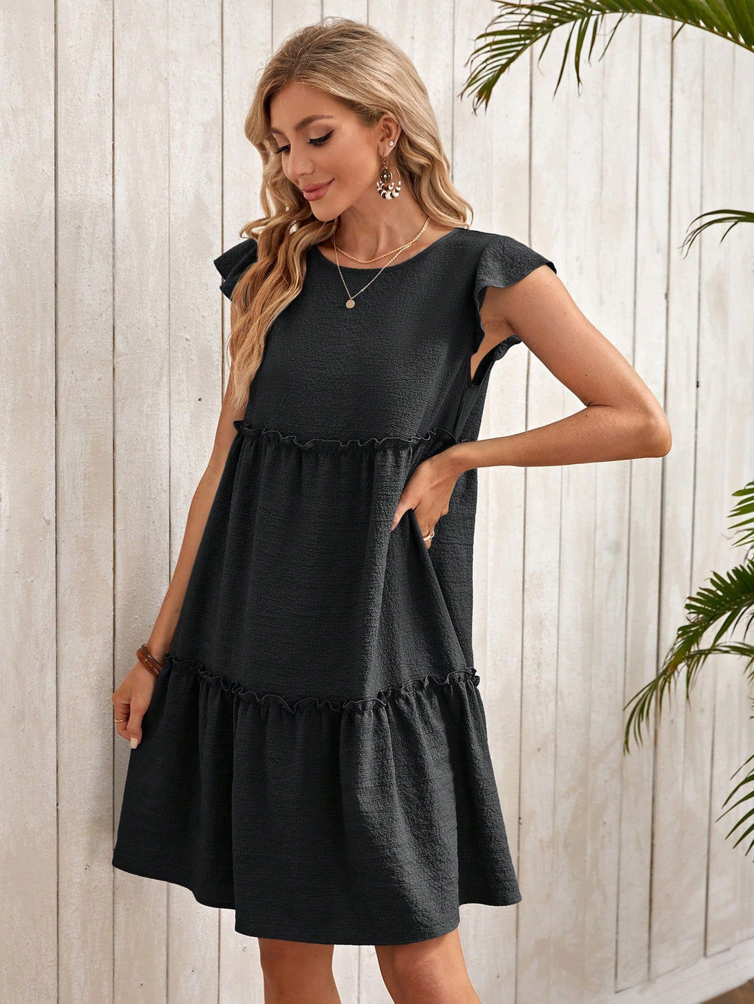 Ropa de Mujer, Ropa de Mujer, Vestidos de mujer, Vestidos cortos de mujer, Gris Oscuro