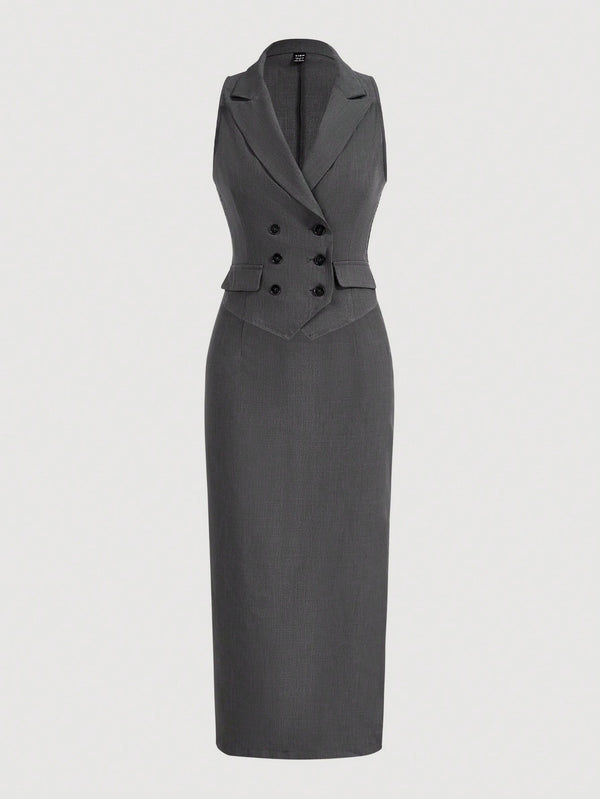 Ropa de Mujer, Trajes de Mujer, Sets de Traje de Mujer, 38782073, Gris Oscuro