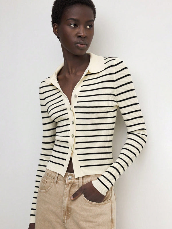Ropa de Mujer, Tejido de Punto de Mujer, Cárdigans ligeros para mujer, 41181939, Albaricoque