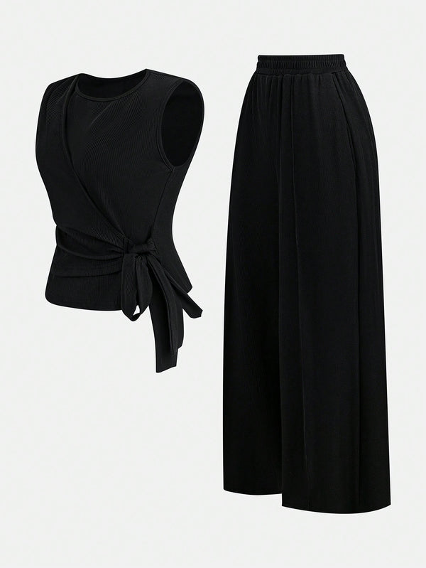 Ropa de Mujer, Conjunto para Mujer, Ropa Dos piezas para Mujer, Colección de trajes de mujer, 36258015, Negro