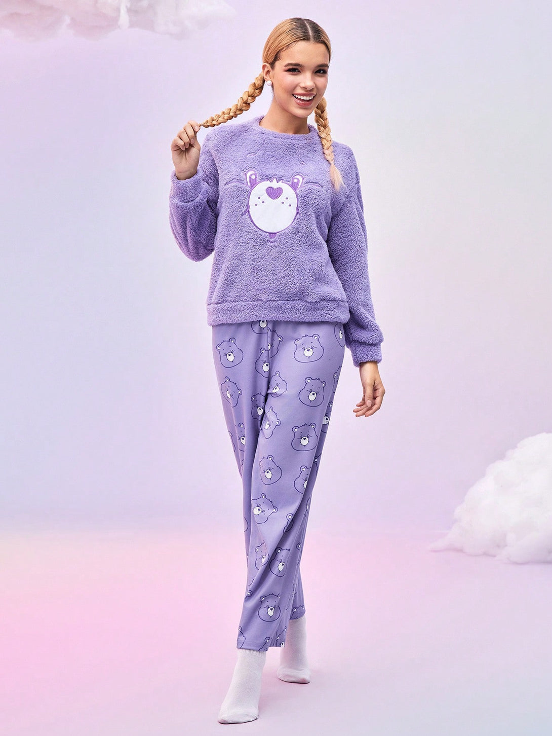 Ropa Interior y Ropa de Dormir, Pijama & Ropa de Descanso de Mujer, Ropa de Dormir para Mujeres, Sets de Pijamas de Mujer, OUTFITS LOOKBOOK, 41398994, Morado