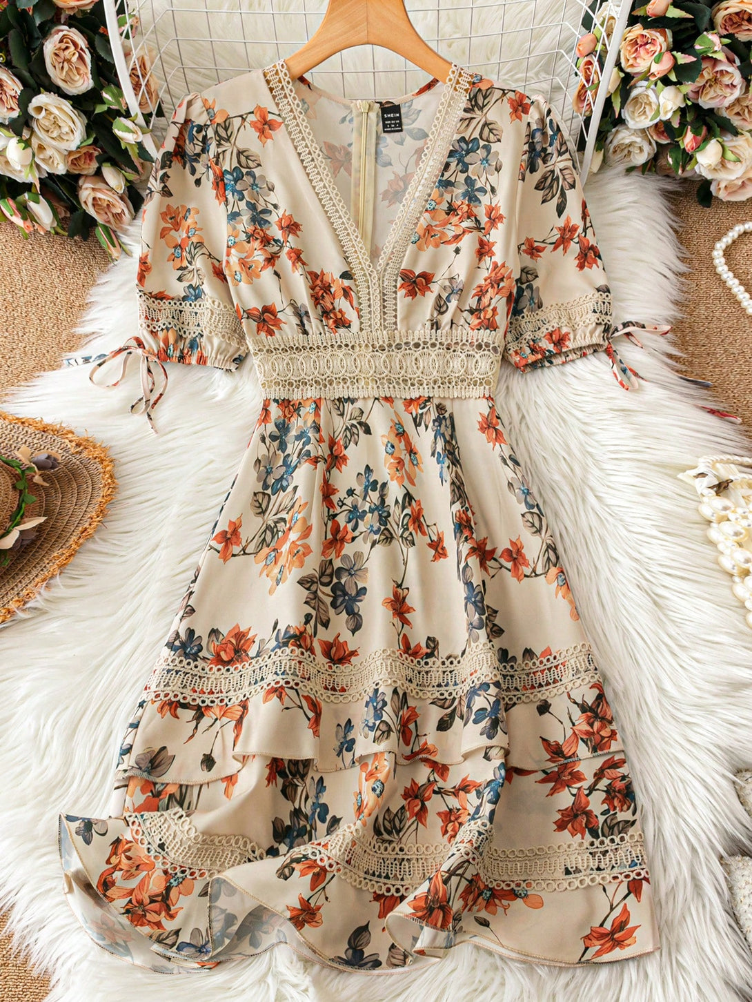 Ropa de Mujer, Vestidos de mujer, Vestidos cortos de mujer, 41472203, Albaricoque
