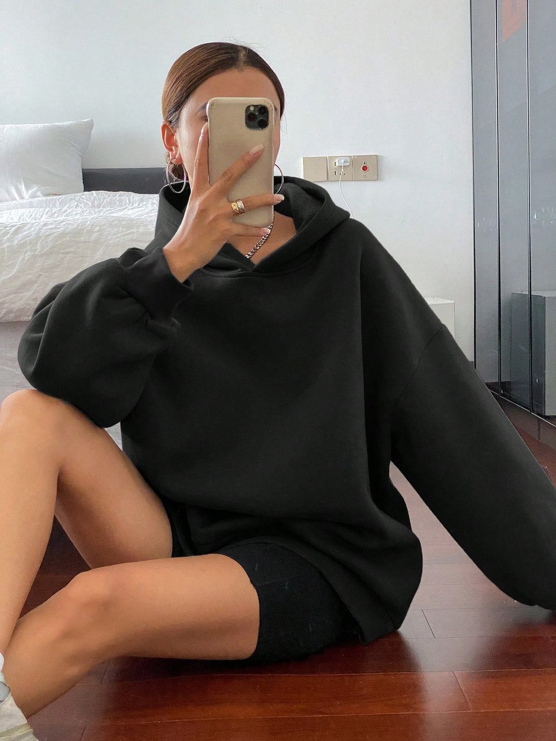 Ropa de Mujer, Ropa de Mujer, Sudaderas de Mujer, OUTFITS LOOKBOOK, Negro