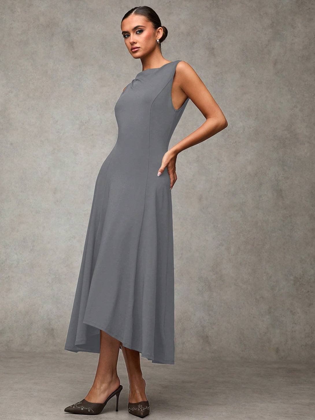 Ropa de Mujer, Ropa de Mujer, Vestidos de mujer, Vestidos largos de mujer, Gris Oscuro