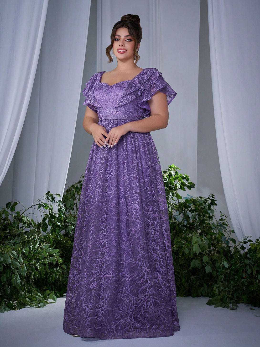 Ropa de Mujer, Bodas & Eventos, Boda Mujer Plus, Vestidos de Dama de Honor en Tallas Grandes, Morado