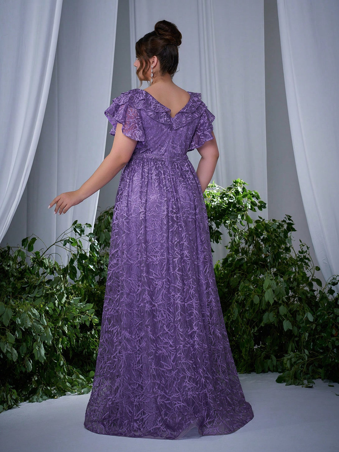 Ropa de Mujer, Bodas & Eventos, Boda Mujer Plus, Vestidos de Dama de Honor en Tallas Grandes, Morado