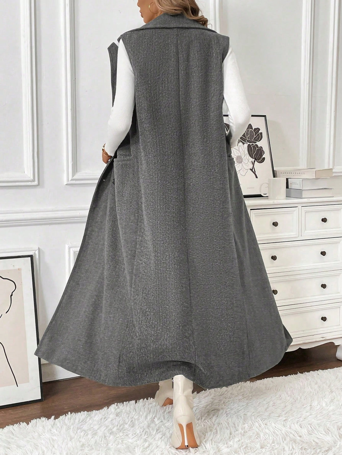 Ropa de Mujer, Ropa de Exterior para Mujer, Abrigos de Mujer, 39972112, Gris Oscuro