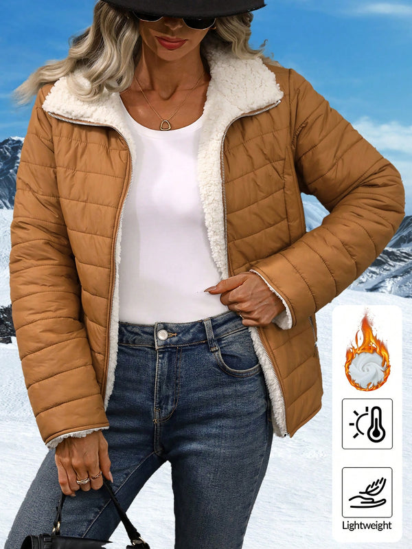 Ropa de Mujer, Ropa de Mujer, Ropa de Exterior para Mujer, Abrigos de Invierno para Mujer, Marrón