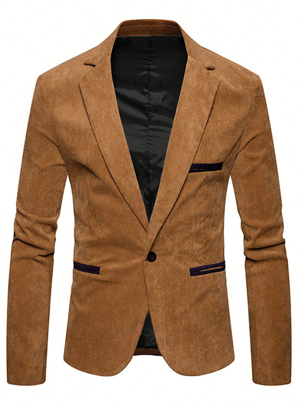 Hombres, Ropa de hombre, Trajes & Piezas separadas para Hombres, Blazers de hombres, 42114849, Caqui