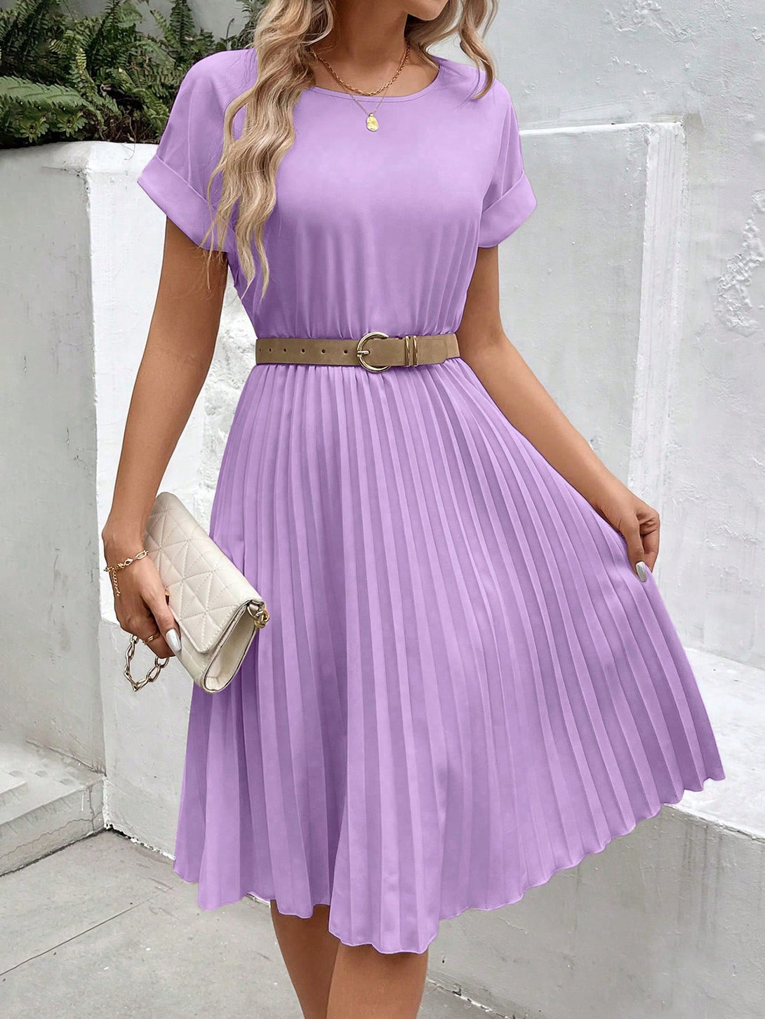 Ropa de Mujer, Ropa de Mujer, Vestidos de mujer, Vestidos midi para mujer, Morado