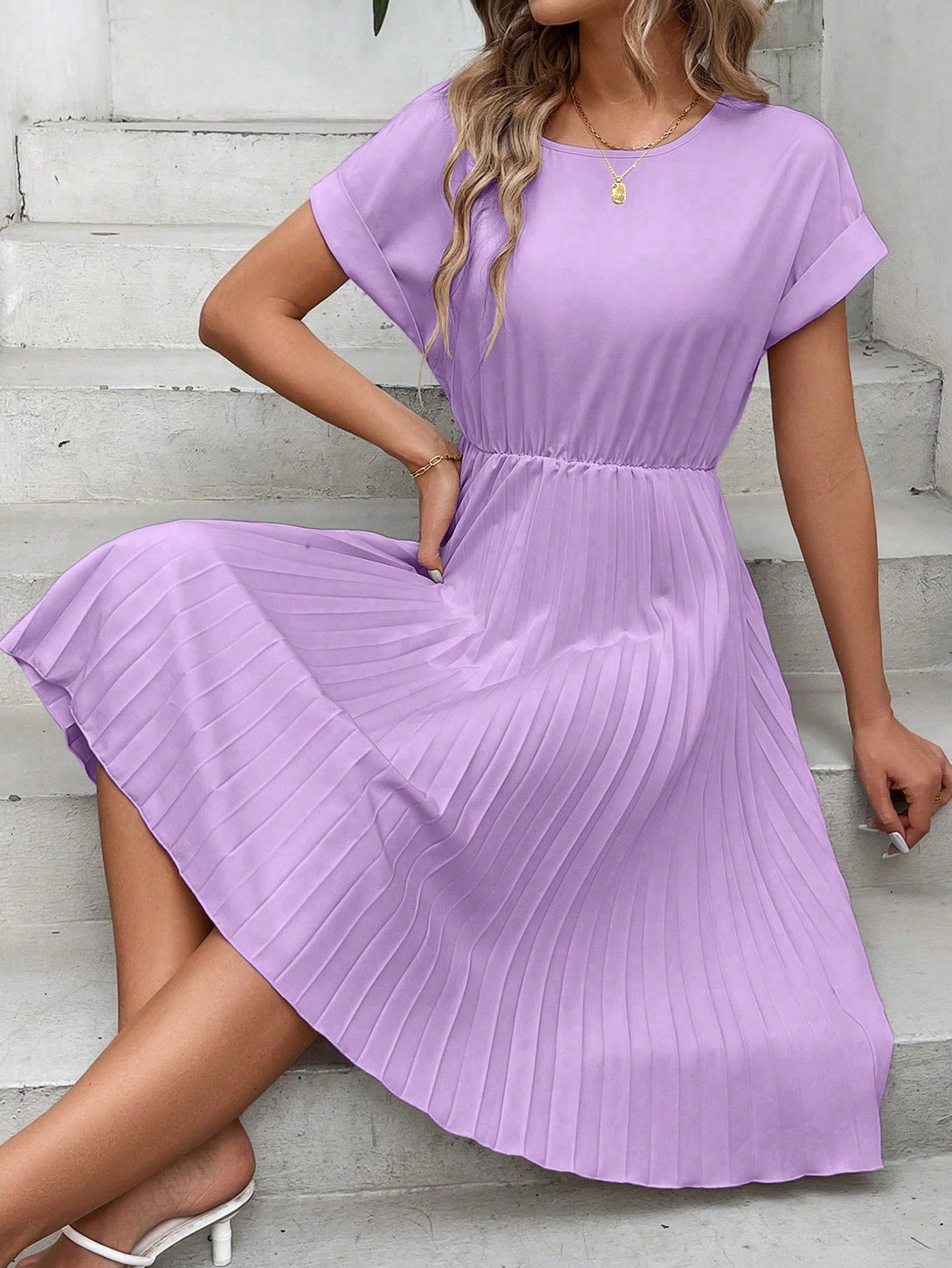 Ropa de Mujer, Ropa de Mujer, Vestidos de mujer, Vestidos midi para mujer, Morado