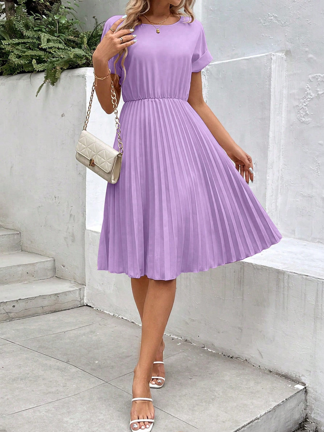 Ropa de Mujer, Ropa de Mujer, Vestidos de mujer, Vestidos midi para mujer, Morado