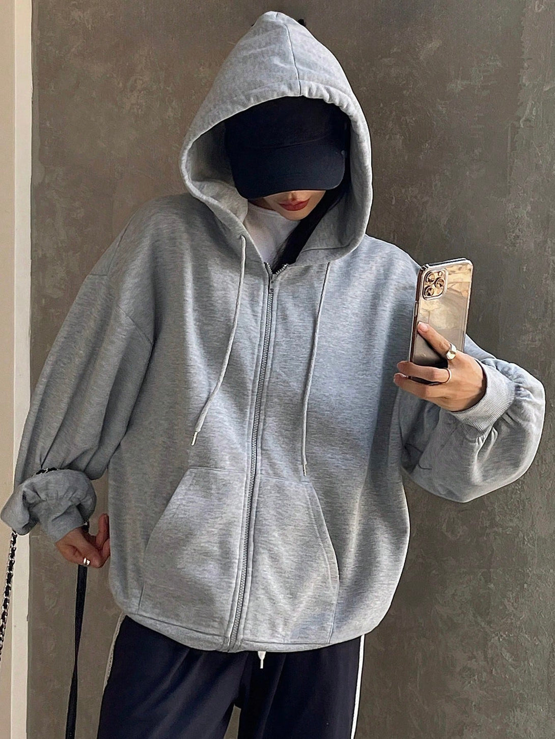 Ropa de Mujer, Ropa de Mujer, Sudaderas de Mujer, Gris Claro