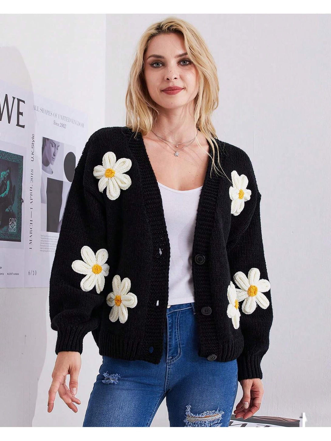 Ropa de Mujer, Tejido de Punto de Mujer, Cárdigans ligeros para mujer, 42162771, Negro