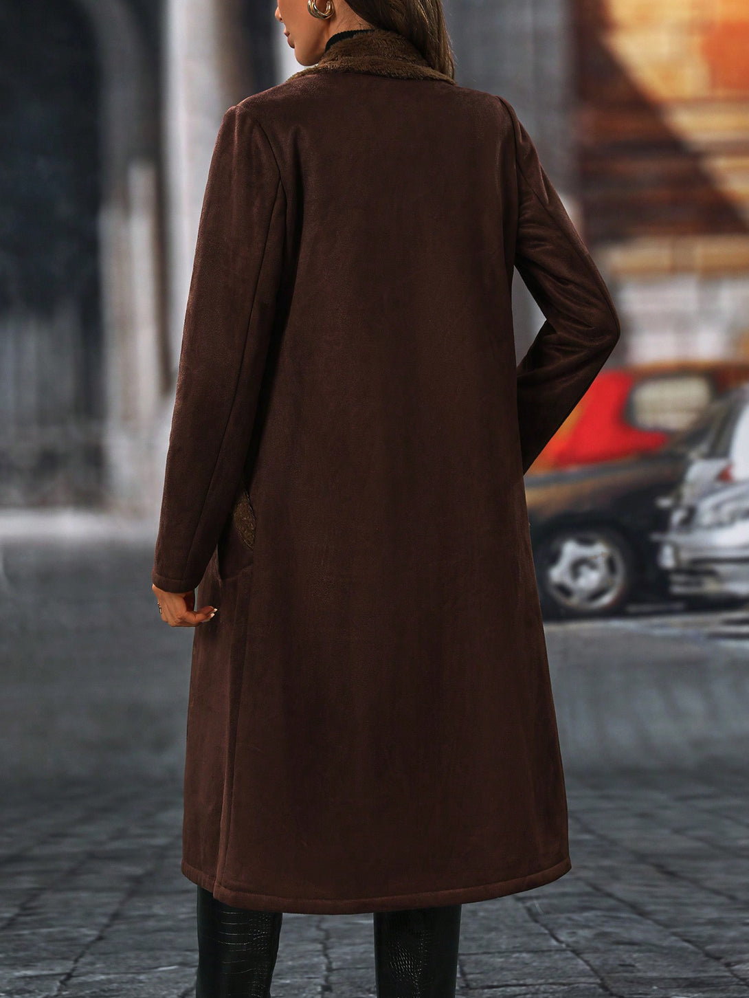Ropa de Mujer, Ropa de Exterior para Mujer, Abrigos de Pieles Similares para Mujer, 42072430, Marrón