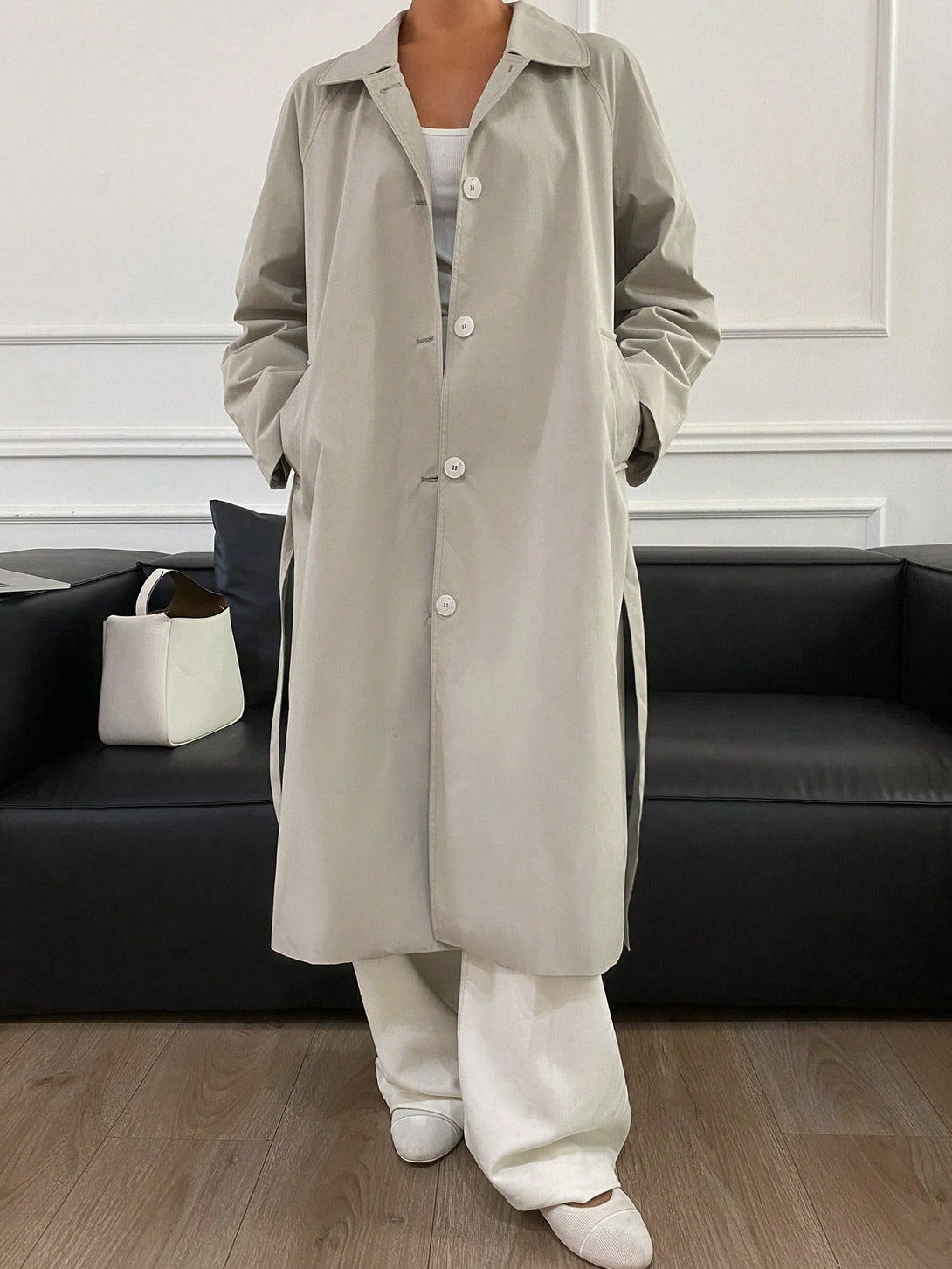 Ropa de Mujer, Ropa de Exterior para Mujer, Gabardinas para Mujer, 42541716, Albaricoque