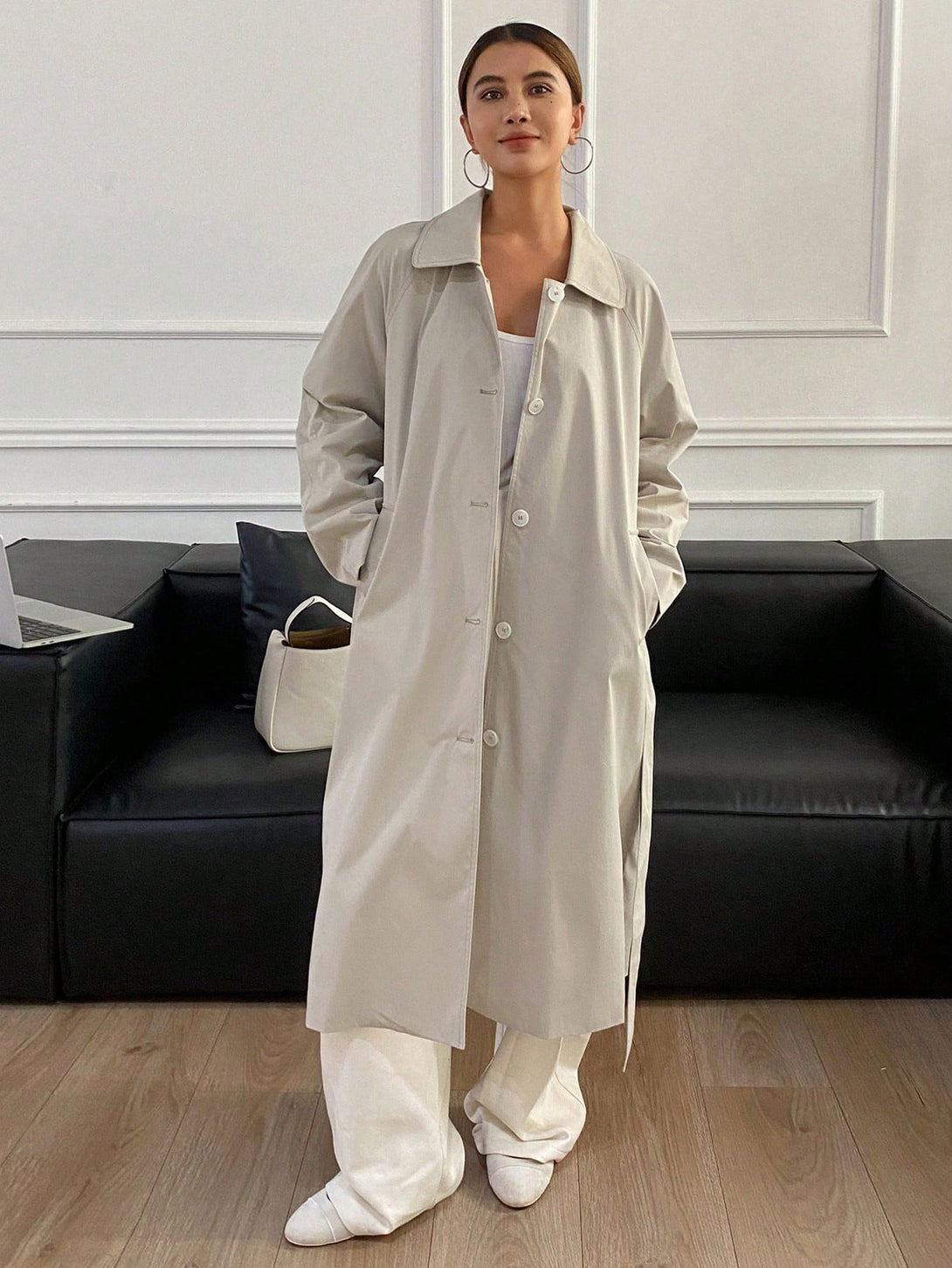Ropa de Mujer, Ropa de Exterior para Mujer, Gabardinas para Mujer, 42541716, Albaricoque