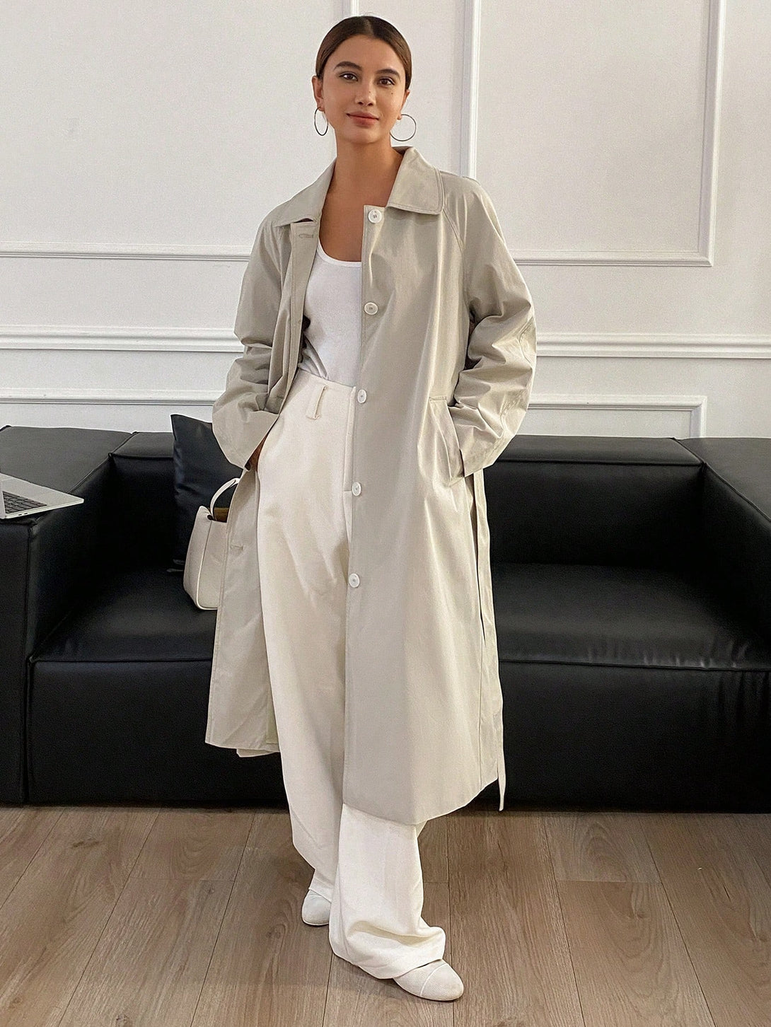 Ropa de Mujer, Ropa de Exterior para Mujer, Gabardinas para Mujer, 42541716, Albaricoque