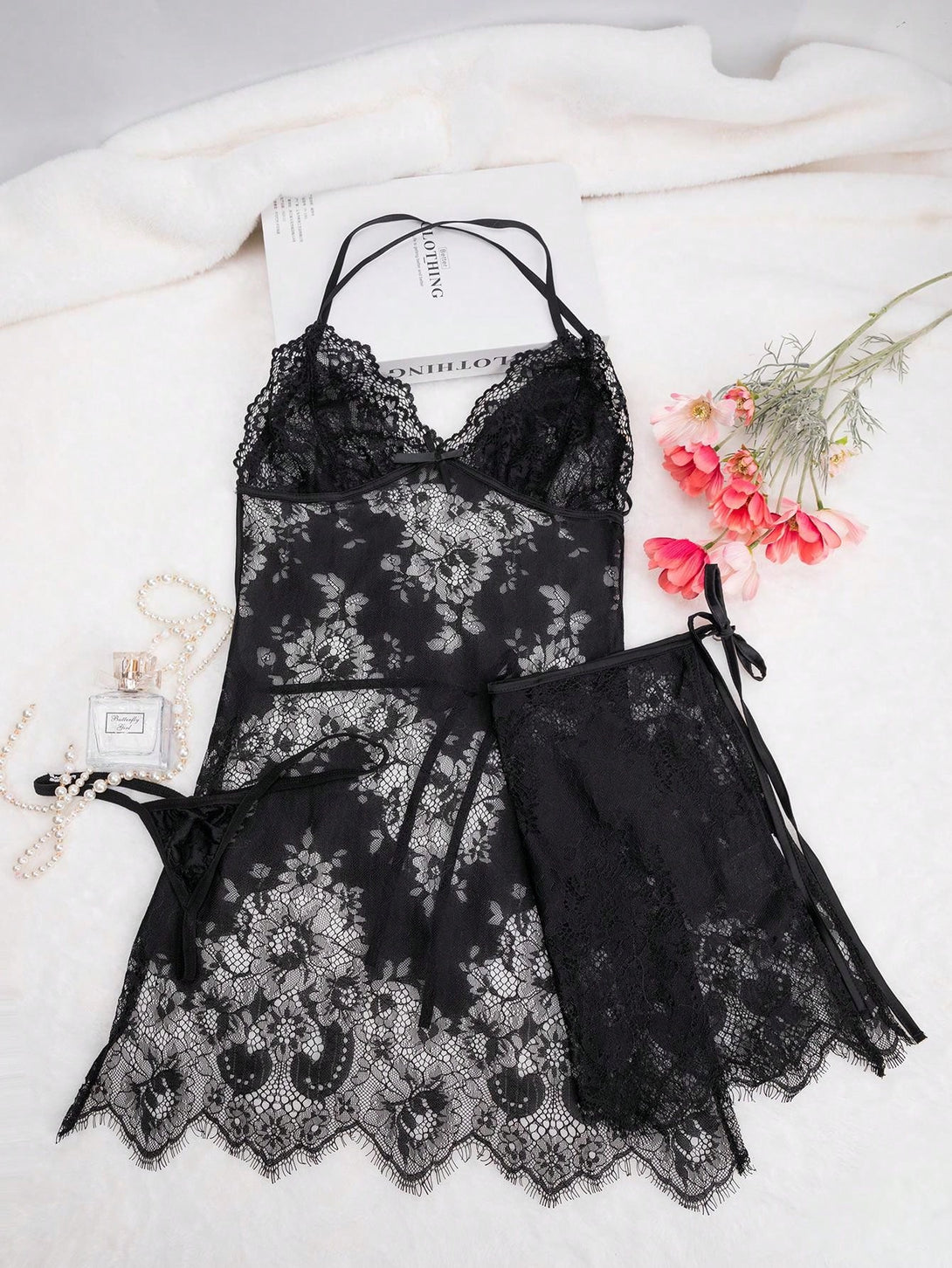 Ropa Interior y Ropa de Dormir, Ropa Interior & Disfraces Sexy de Mujer, Lencería Sexy para Mujeres, Vestidos Lenceria Sexy de Mujer, 43548854, Negro