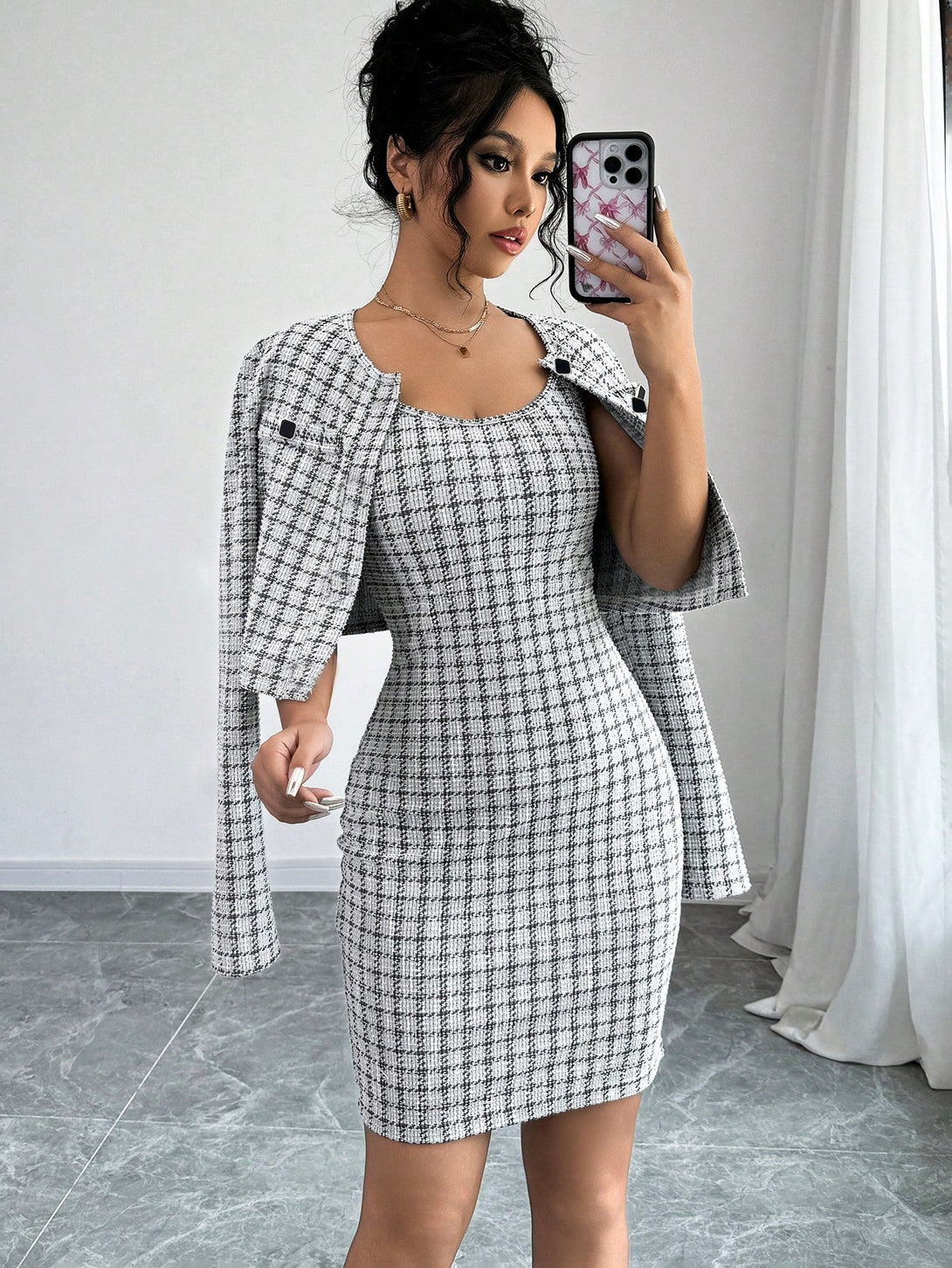 Ropa de Mujer, Conjunto para Mujer, Ropa Dos piezas para Mujer, 41113748, Blanco y Negro
