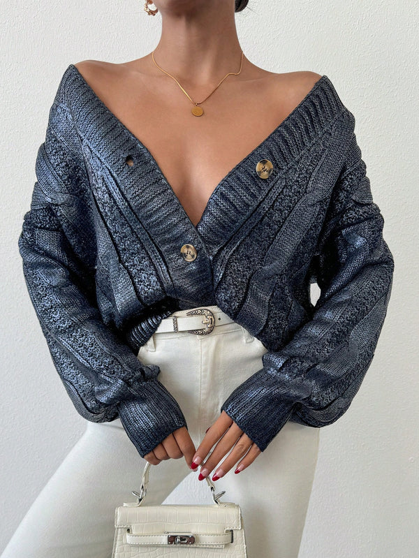 Ropa de Mujer, Tejido de Punto de Mujer, Cárdigans ligeros para mujer, 42897837, Azul Marino