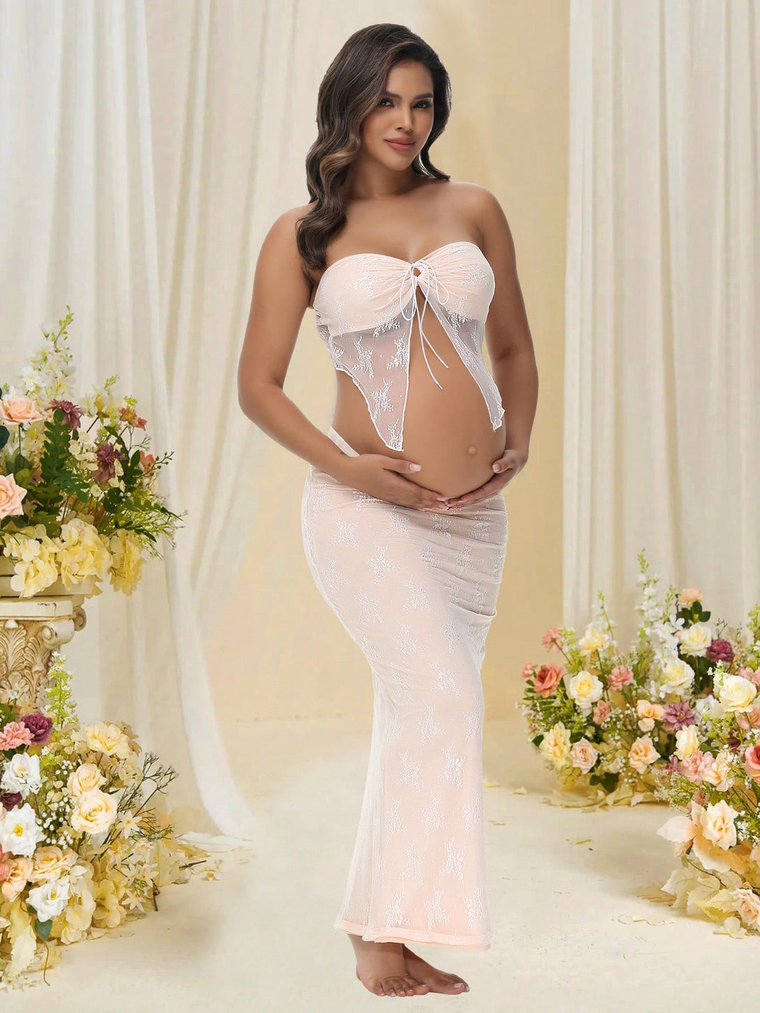 Ropa de Mujer, Ropa Premamá, Fiesta de maternidad y ropa especial, Ropa para sesión de fotos de maternidad, 43128148, Beis