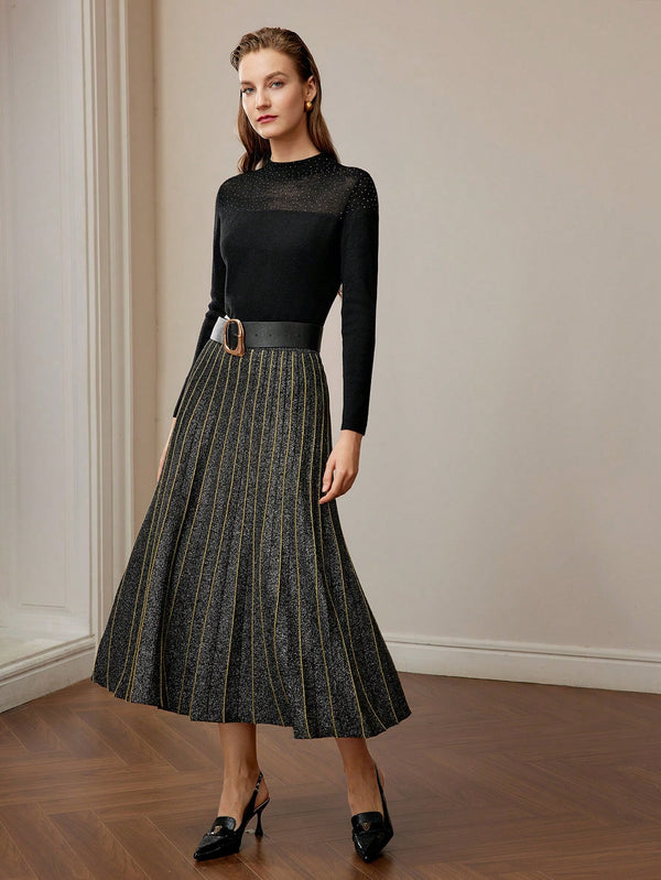 Ropa de Mujer, Tejido de Punto de Mujer, Faldas de Jersey para Mujer, OUTFITS LOOKBOOK, 43014214, Gris Oscuro