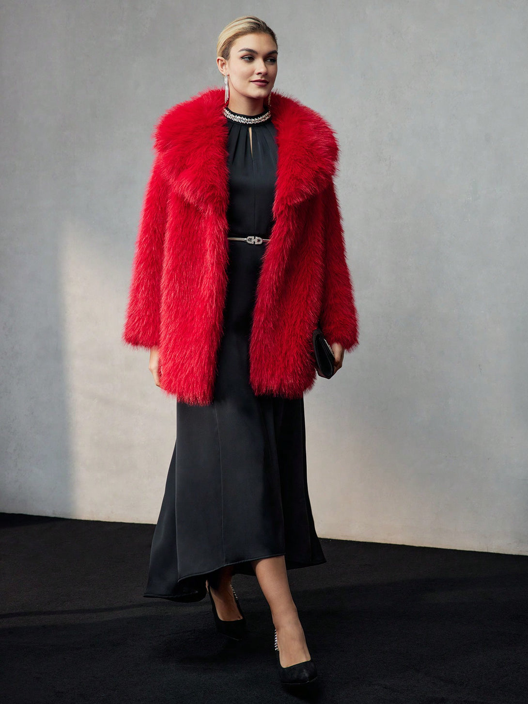 Ropa de Mujer, Ropa de Exterior para Mujer, Abrigos de Pieles Similares para Mujer, OUTFITS LOOKBOOK, 43191193, Rojo