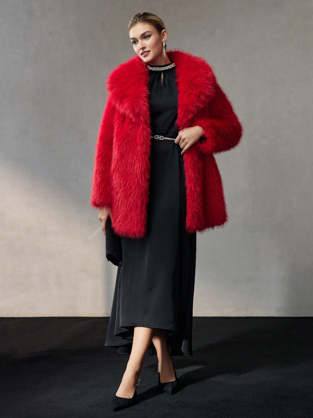 Ropa de Mujer, Ropa de Exterior para Mujer, Abrigos de Pieles Similares para Mujer, OUTFITS LOOKBOOK, 43191193, Rojo
