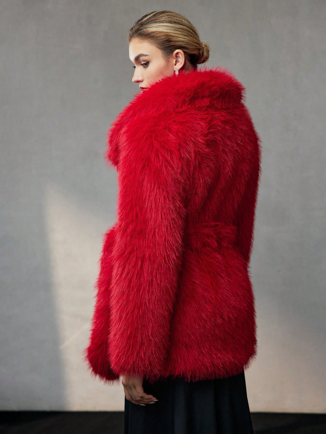 Ropa de Mujer, Ropa de Exterior para Mujer, Abrigos de Pieles Similares para Mujer, OUTFITS LOOKBOOK, 43191193, Rojo