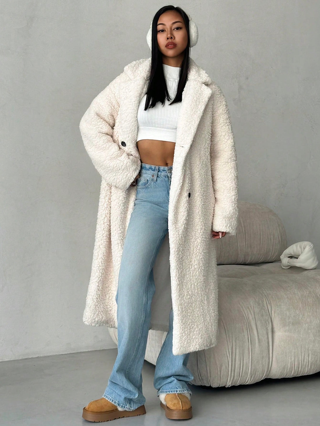 Ropa de Mujer, Ropa de Exterior para Mujer, Abrigos de Mujer, 43394960, Albaricoque
