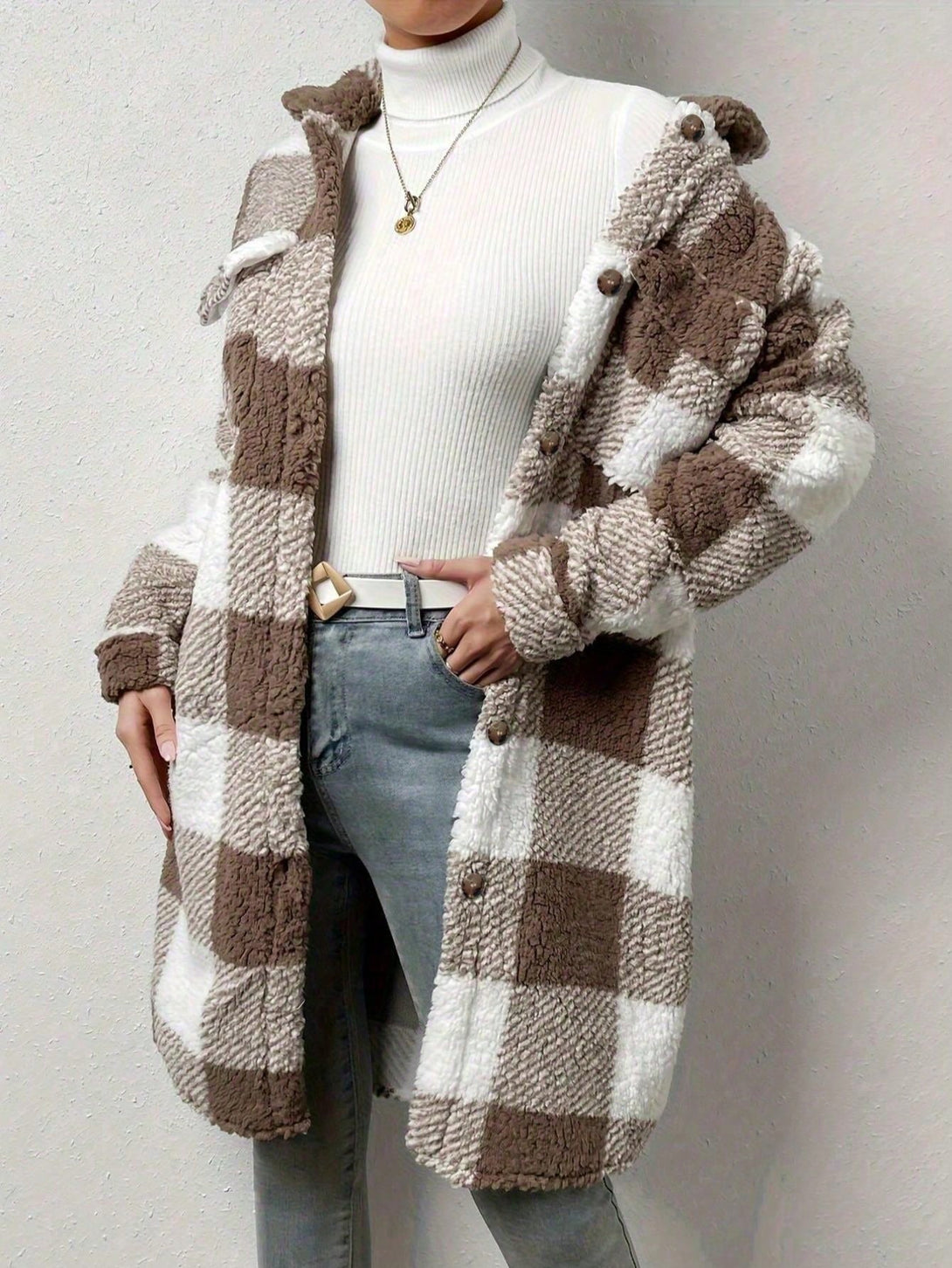 Ropa de Mujer, Ropa de Exterior para Mujer, Abrigos de Pieles Similares para Mujer, , 43706553, Marrón