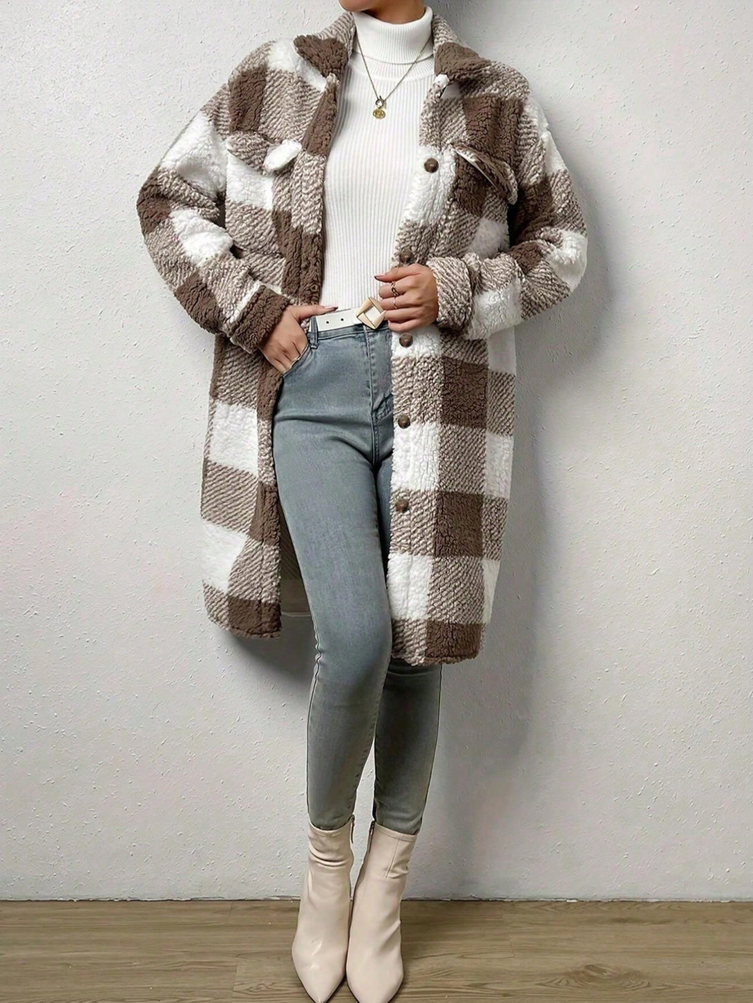 Ropa de Mujer, Ropa de Exterior para Mujer, Abrigos de Pieles Similares para Mujer, , 43706553, Marrón