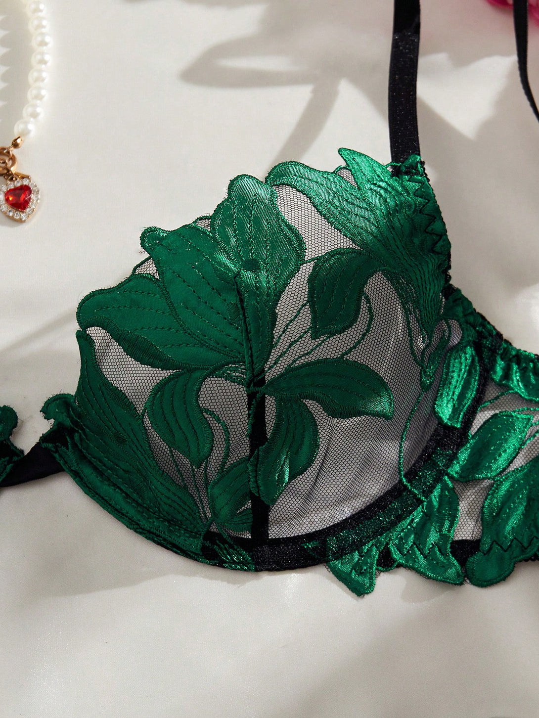 Ropa Interior y Ropa de Dormir, Sujetador de Mujer, Conjuntos de sujetador y braguita para mujer, 39693038, Verde Oscuro