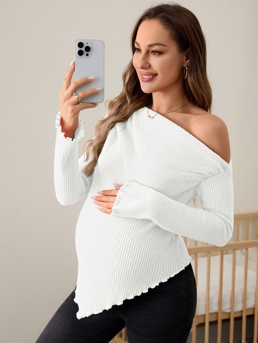 Ropa de Mujer, Ropa Premamá, Tops Premamá, Camisetas premamá, 43832080, Blanco