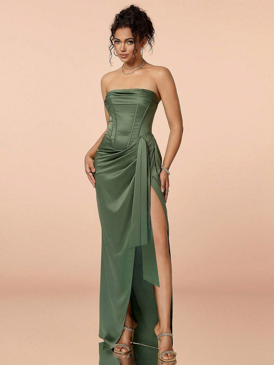 Ropa de Mujer, Bodas & Eventos, Ropa de Fiesta de Mujer, Vestidos de fiesta para mujer, , 22729334, Verde militar