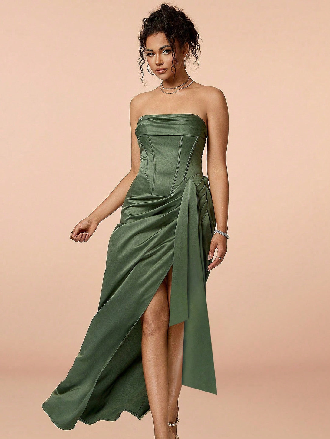 Ropa de Mujer, Bodas & Eventos, Ropa de Fiesta de Mujer, Vestidos de fiesta para mujer, , 22729334, Verde militar