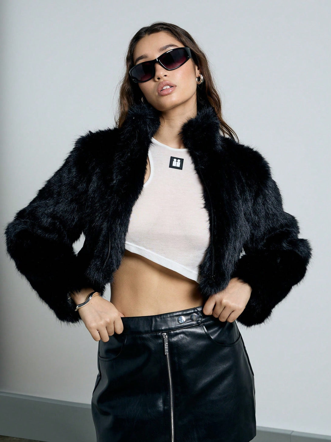 Ropa de Mujer, Ropa de Exterior para Mujer, Abrigos de Pieles Similares para Mujer, OUTFITS LOOKBOOK, 44141949, Negro