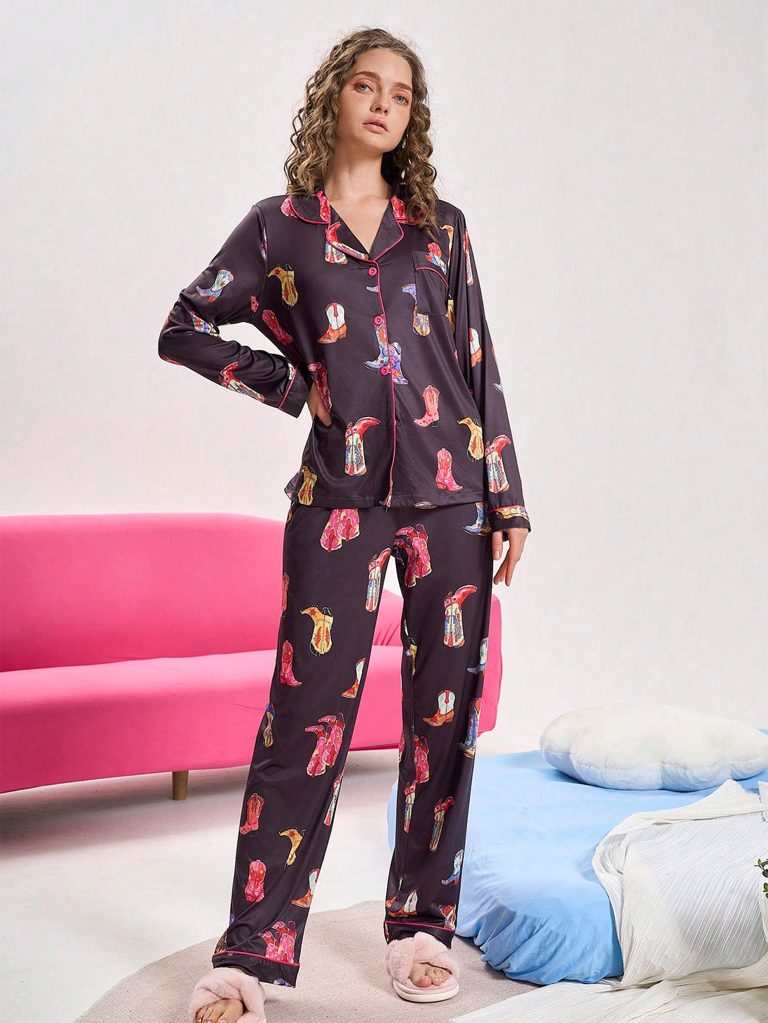 Ropa Interior y Ropa de Dormir, Pijama & Ropa de Descanso de Mujer, Ropa de Dormir para Mujeres, Sets de Pijamas de Mujer, 43918124, Multicolor