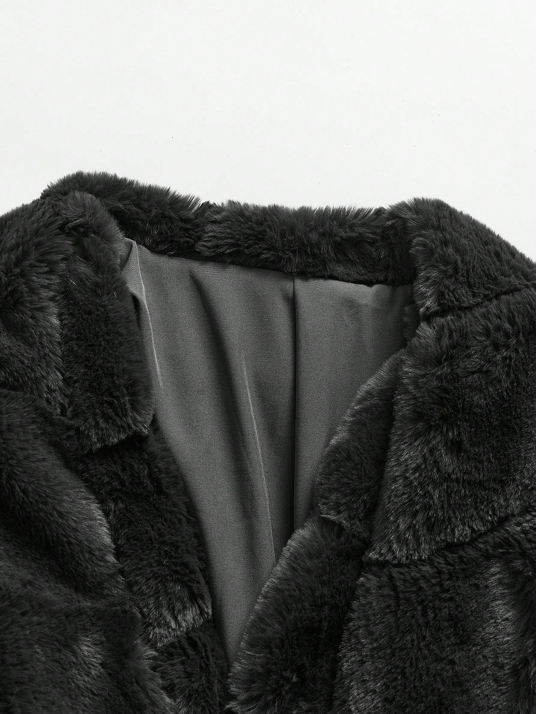 Ropa de Mujer, Ropa de Exterior para Mujer, Abrigos de Pieles Similares para Mujer, 44586002, Gris Oscuro