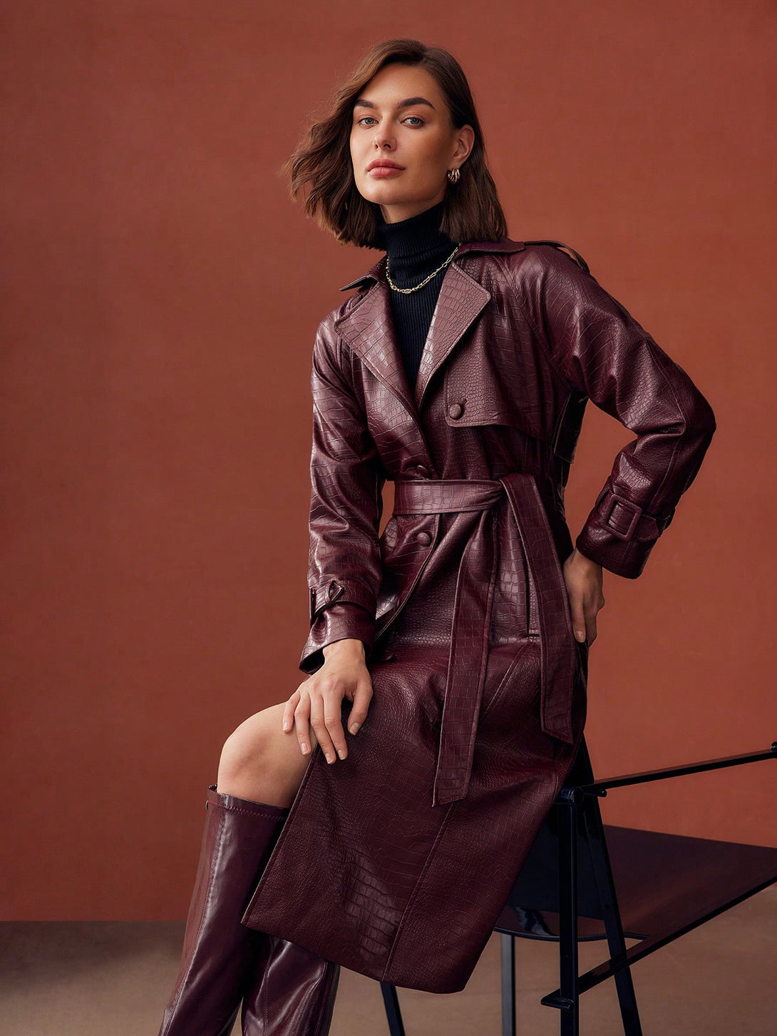 Ropa de Mujer, Ropa de Exterior para Mujer, Gabardinas para Mujer, OUTFITS LOOKBOOK, 44497868, Burdeos