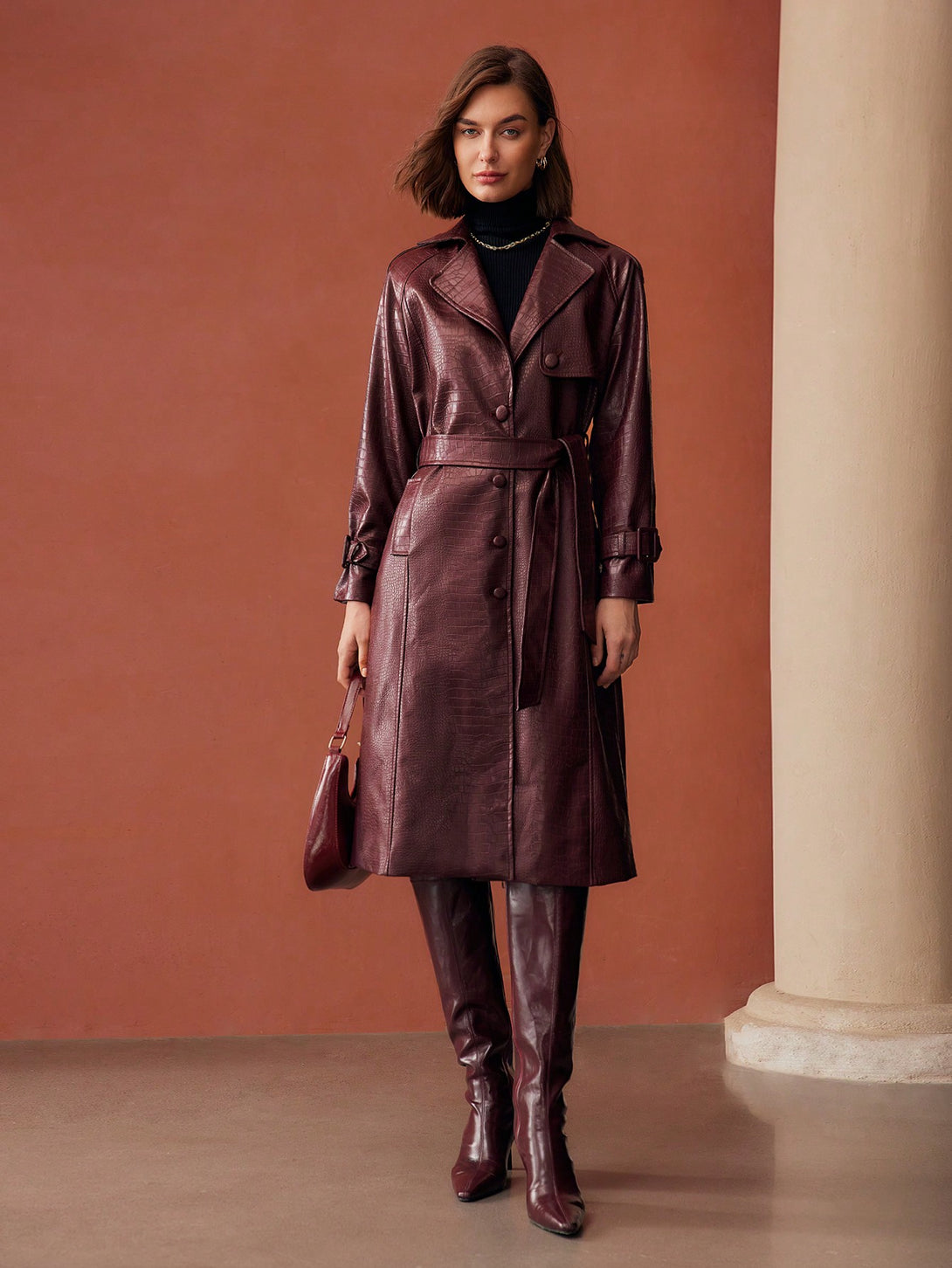 Ropa de Mujer, Ropa de Exterior para Mujer, Gabardinas para Mujer, OUTFITS LOOKBOOK, 44497868, Burdeos