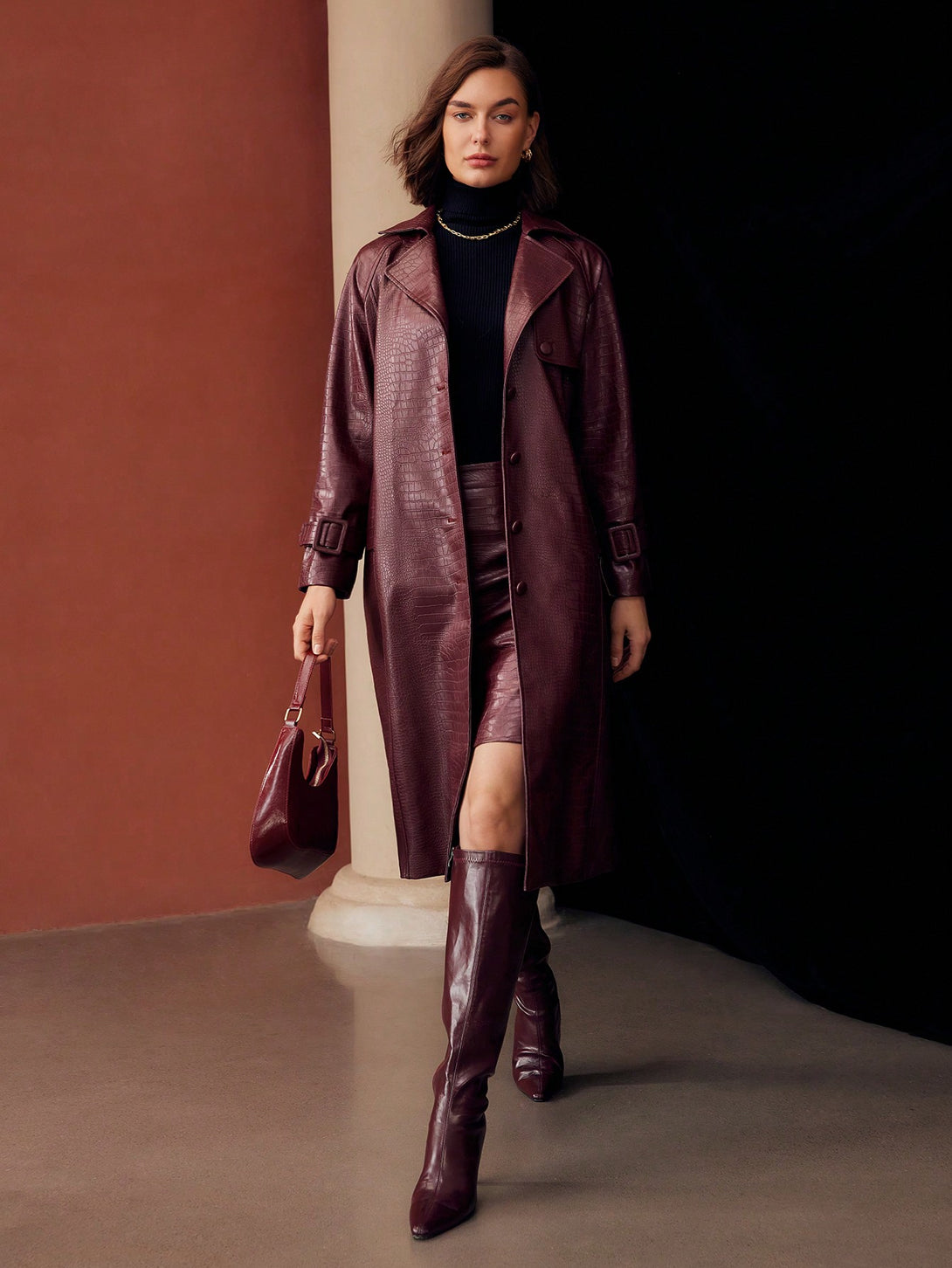Ropa de Mujer, Ropa de Exterior para Mujer, Gabardinas para Mujer, OUTFITS LOOKBOOK, 44497868, Burdeos