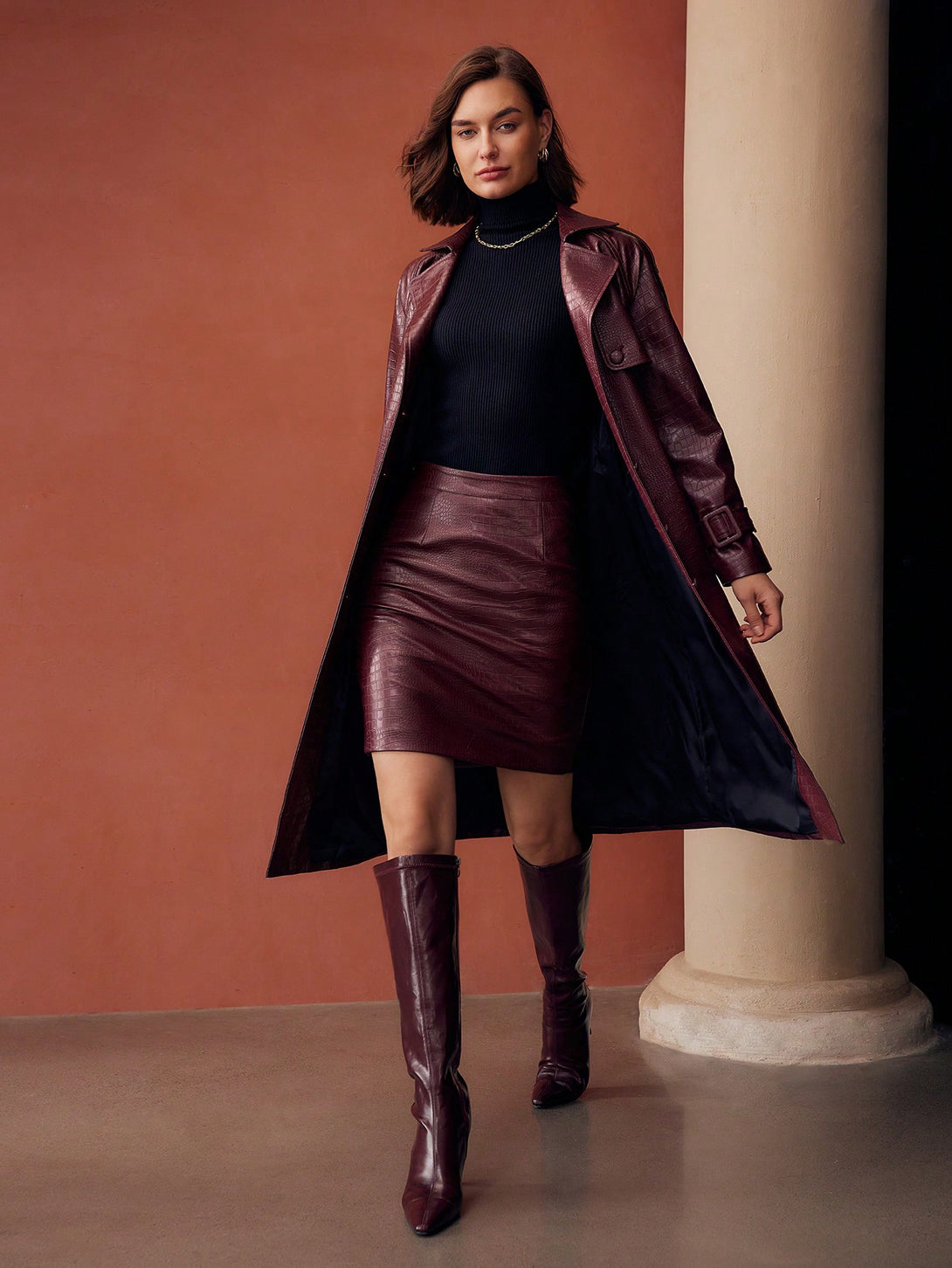 Ropa de Mujer, Ropa de Exterior para Mujer, Gabardinas para Mujer, OUTFITS LOOKBOOK, 44497868, Burdeos