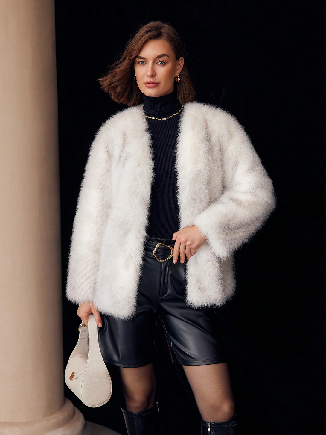 Ropa de Mujer, Ropa de Exterior para Mujer, Abrigos de Pieles Similares para Mujer, OUTFITS LOOKBOOK, 44589731, Blanco