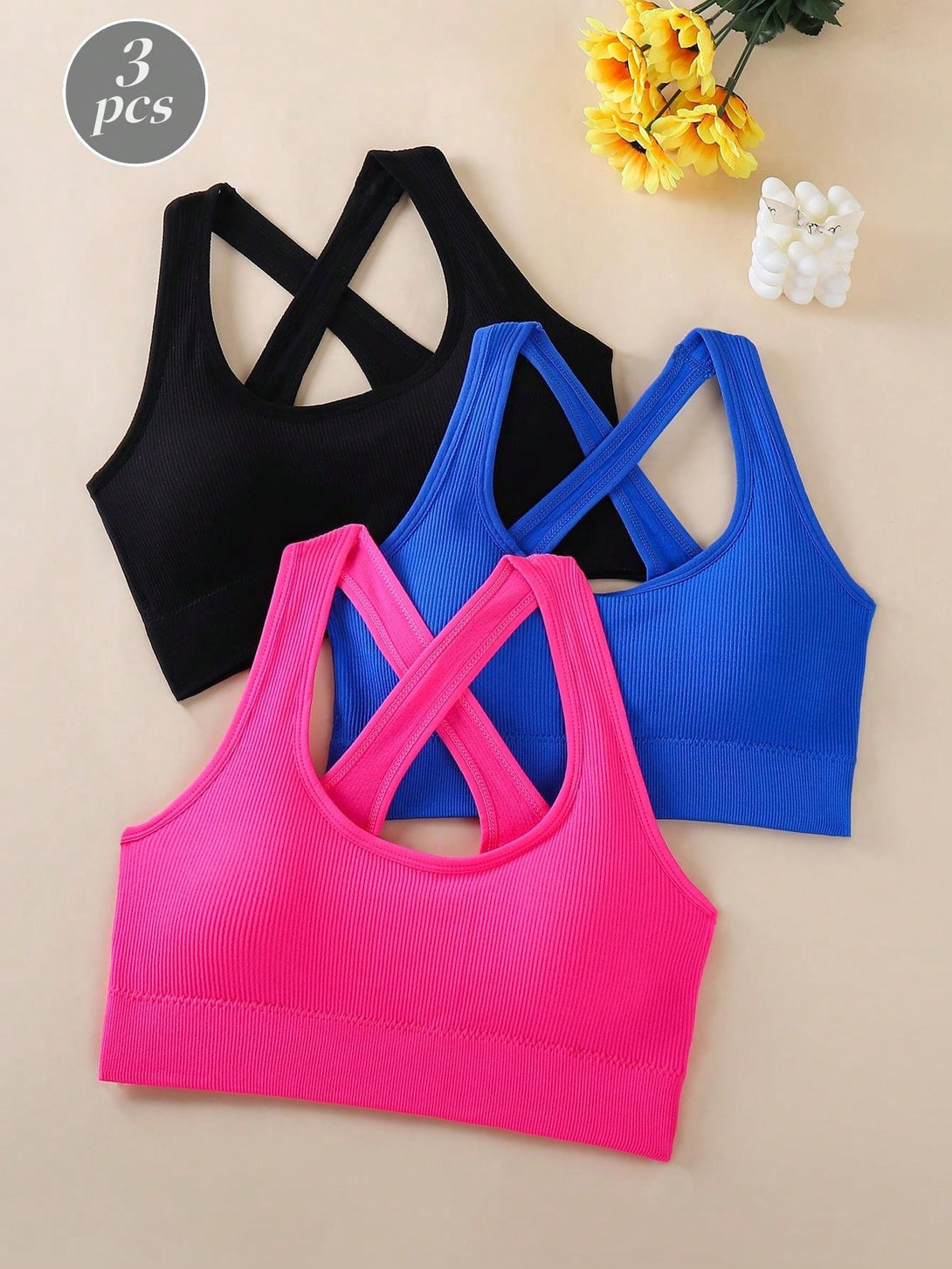 Ropa Interior y Ropa de Dormir, Sujetador de Mujer, Sujetadores deportivos para mujer, 45824208, Multicolor