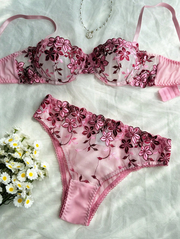 Ropa Interior y Ropa de Dormir, Sujetador de Mujer, Conjuntos de sujetador y braguita para mujer, 44882663, Rosa